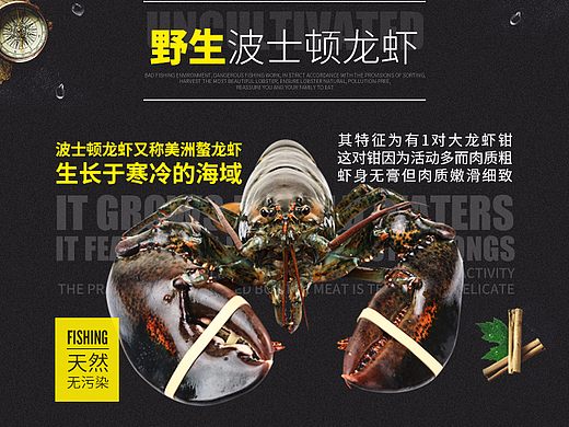 食品类波士顿龙虾详情页