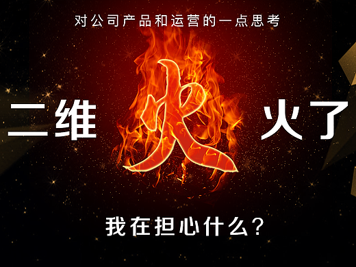 对公司产品和运营的一点思考之二维火火了，我还在担心什么？