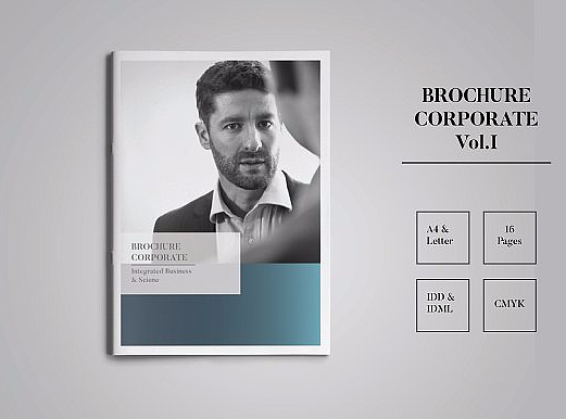 欧美风格简约大气企业画册模板