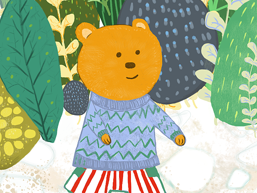 绘本 小熊找方巾