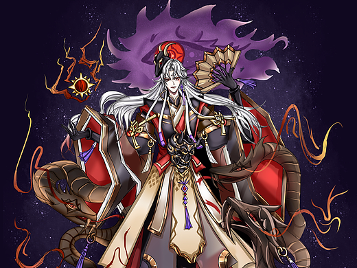 八岐大蛇李壹南865八岐大蛇皮肤《大狱邪神》喵咕的胖鱼126百绘罗衣