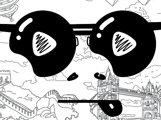 带着墨镜 看新鲜