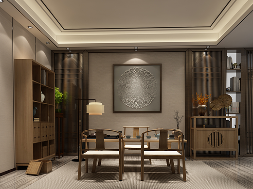 新中式茶室系列家具（個(gè)人主頁(yè)-ZMjI3OTIxODg=） - 生活用品 - 站酷設(shè)計(jì)師紀(jì)敏原創(chuàng)素材 - 站酷ZCOOL