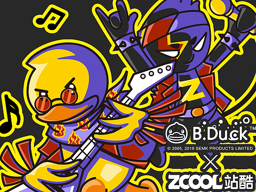 B.Duck小黄鸭 x ZCOOL站酷联名扑克（个人主页-ZMzkxMzE2OTI=） - 商业插画 - 站酷设计师KINNNI原创素材 - 站酷ZCOOL