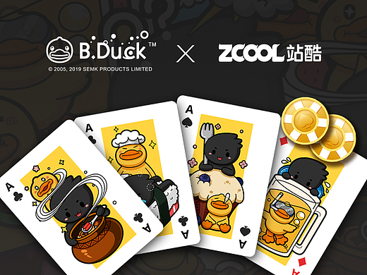 ZCOOL站酷&B.Duck小黄鸭联名扑克