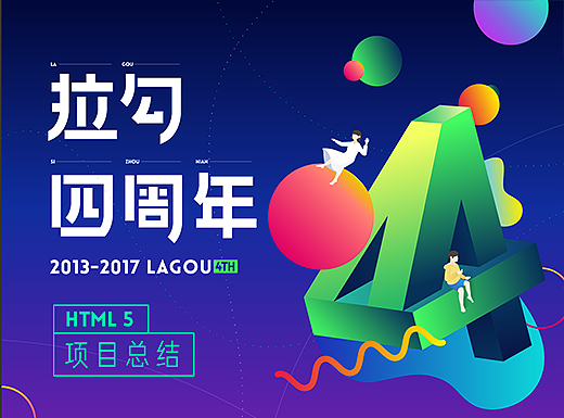 拉勾四周年 项目总结 + 赠书／数据报告 H5