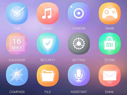 《叠色》 主题图标设计