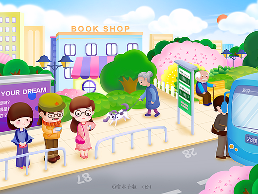 生活繪 · 系列插圖（個(gè)人主頁(yè)-ZMjMzMDY5OTI=） - 商業(yè)插畫 - 站酷設(shè)計(jì)師金木子淑原創(chuàng)素材 - 站酷ZCOOL