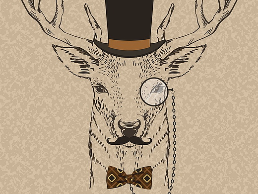 鹿（个人主页-ZMjMyMDk0MTI=） - 艺术插画 - 站酷设计师山里来的三土子原创素材 - 站酷ZCOOL