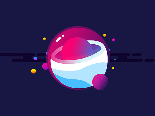 Dribbble整理练习插画小元素