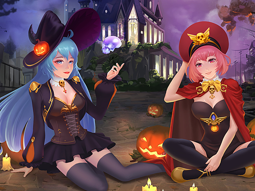 凌魂少女-万圣节（个人主页-ZNDM1MTE1MzI=） - IP形象 - 站酷设计师褪尽芳华原创素材 - 站酷ZCOOL