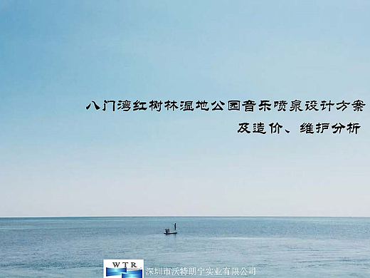 八门湾红树林湿地公园音乐喷泉设计方案