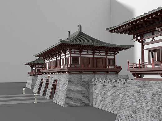 定鼎门博物馆三维建模渲染（Cinema 4D＋VRay）