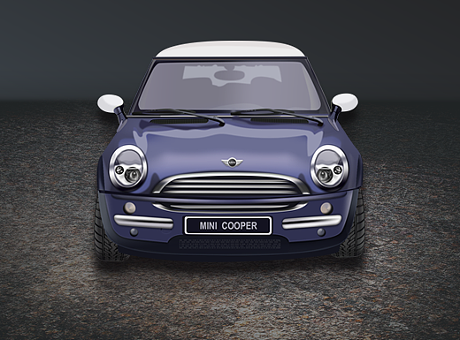 手绘写实汽车拟物图标