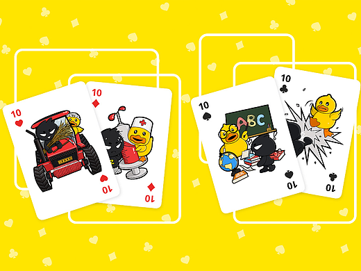 B.Duck小黄鸭 x ZCOOL站酷联名扑克设计