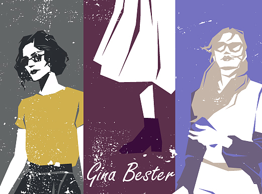 "Gina Bester"系列矢量插画——女装Street Snap2017 