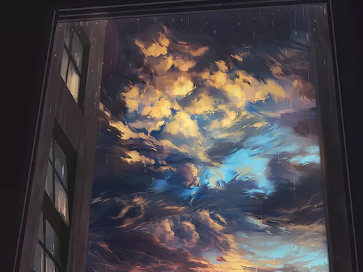 天空插画