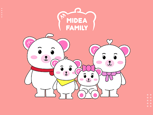《Midea Family Q版形象設(shè)計(jì)》（個(gè)人主頁(yè)-ZNDE3ODQ2NDQ=） - IP形象 - 站酷設(shè)計(jì)師Memor1y原創(chuàng)素材 - 站酷ZCOOL