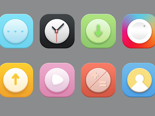 扁平化图标临摹