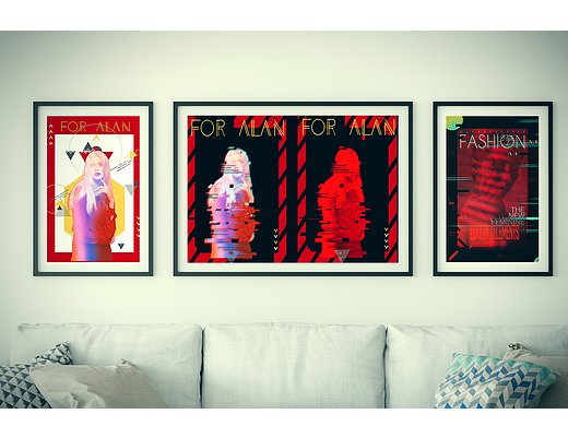 故障艺术加波普风