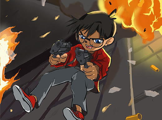 最能刚枪柯南（个人主页-ZMzEyNTUyOTY=） - 商业插画 - 站酷设计师会飞的企鹅x原创素材 - 站酷ZCOOL