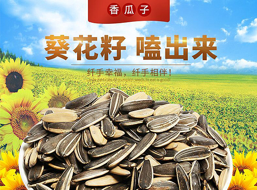 食品零食类目坚果炒货香瓜子葵花籽详情页