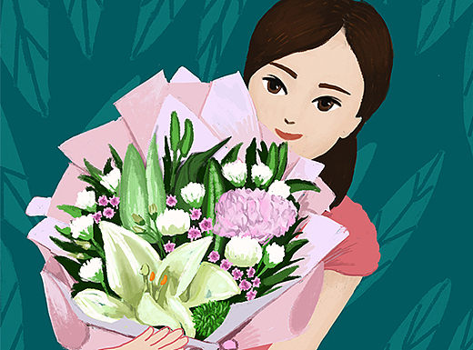 生日收到一束花（个人主页-ZMjI3NjgxNjg=） - 创作习作 - 站酷设计师万万ovO原创素材 - 站酷ZCOOL