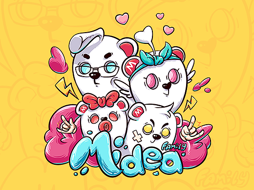 Midea Family创意图案
