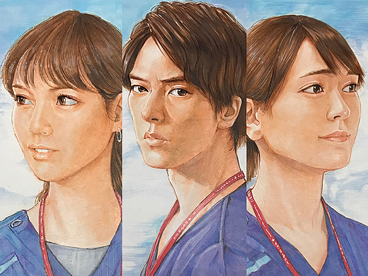 《Code Blue S3》-山下智久/新垣結(jié)衣/戶田惠梨香-手繪（個(gè)人主頁-ZMjM4NjAzOTI=） - 創(chuàng)作習(xí)作 - 站酷設(shè)計(jì)師冰仔原創(chuàng)素材 - 站酷ZCOOL