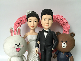 软陶新婚人偶作品