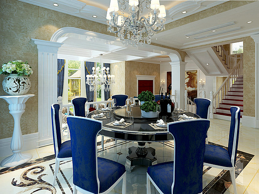 泰安装修公司|泰安龙湾别墅简欧风格装修效果图-牛嘉伟