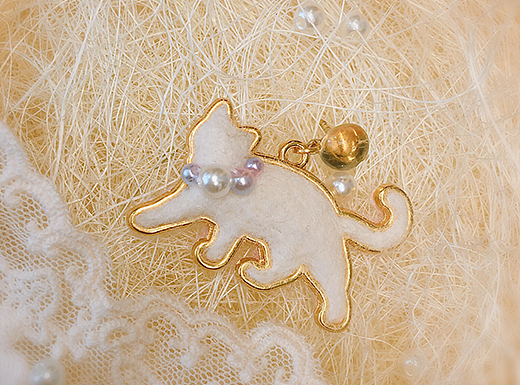 毛毡小猫胸针