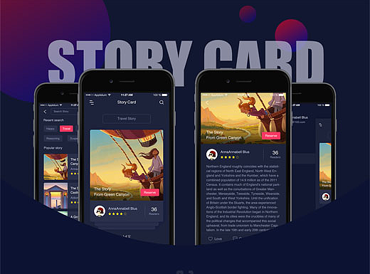 The Story Card APP 一个轻应用app（个人主页-ZMjM3ODMzNzI=） - APP界面 - 站酷设计师mobius7原创素材 - 站酷ZCOOL