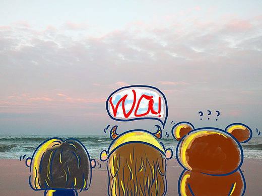 去年第一次见海