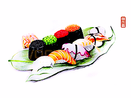 手绘美食
