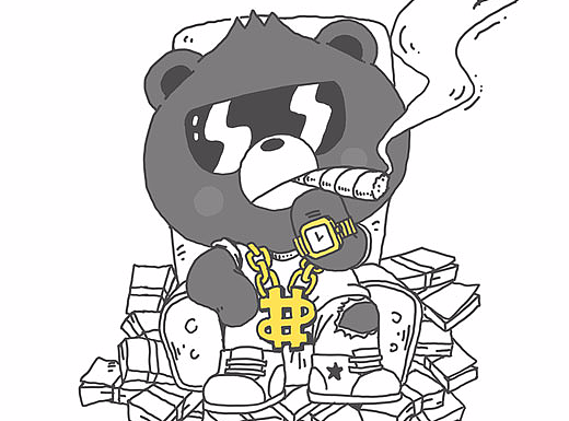 熊喵熊系列插图