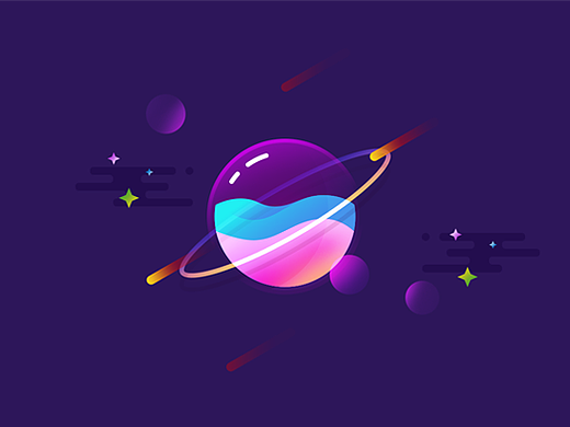 半透明渐变星球（个人主页-ZMjI4Njk0NDQ=） - 创作习作 - 站酷设计师Bruler_Joe原创素材 - 站酷ZCOOL