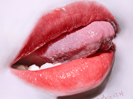 红唇诱惑~~~【嘴练习】（个人主页-ZMjMwNzU1NjA=） - 创作习作 - 站酷设计师eva55666原创素材 - 站酷ZCOOL