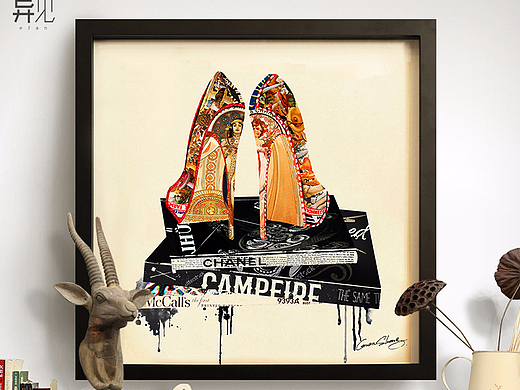 立体和平面的交集 多主题拼贴装饰画