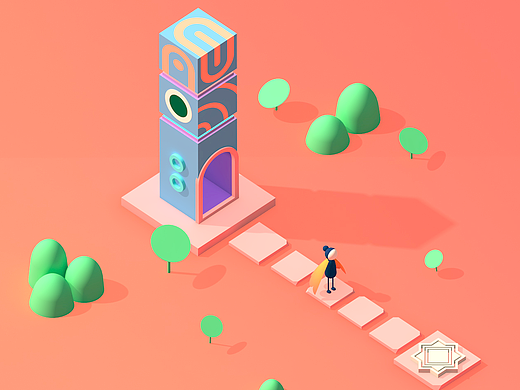 C4D纪念碑谷