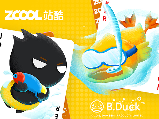 B.Duck小黄鸭 x ZCOOL站酷联名扑克之清凉一夏