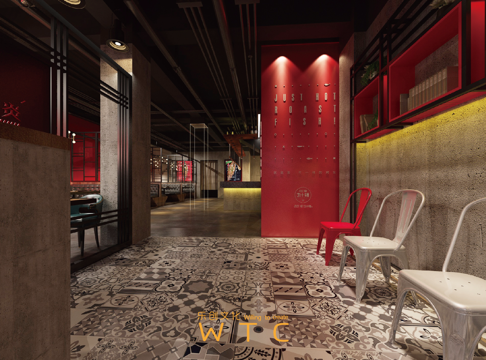 九十辣烤鱼餐厅  室内空间设计——泉州乐创文化