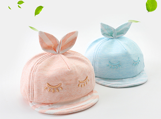 婴儿纯棉鸭舌帽详情设计