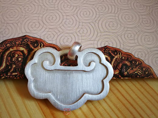 铭祥手工记 原创手工祥云银锁片 复古锁片