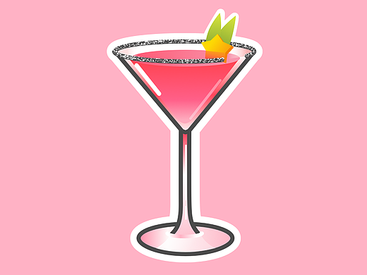 鸡尾酒插画
