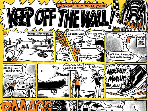 VANS HOV主题 漫画 "KEEP OFF THE WALL"