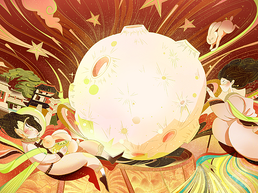 奔月（個(gè)人主頁-ZNDAyNzA1MjQ=） - 其他平面 - 站酷設(shè)計(jì)師jwch4原創(chuàng)素材 - 站酷ZCOOL