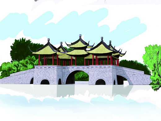 手绘 · 扬州小景