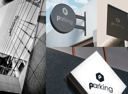 停车vi设计2.0；场景应用；logo应用