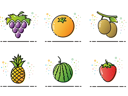 MEB风格-水果系列（个人主页-ZMjMwMTY2MDA=） - 图标 - 站酷设计师向微原创素材 - 站酷ZCOOL